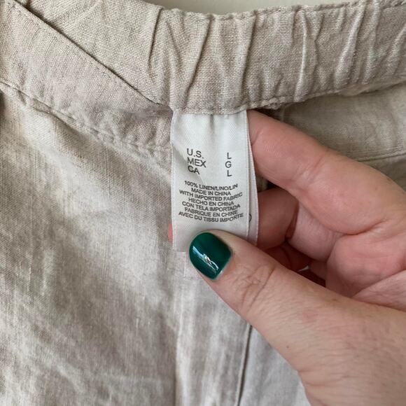 Liz claiborne off white cream loose fitting lightweight pants - Picture 5 of 7